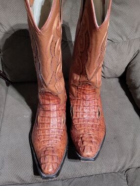 Mexico Men's Brown Exotic Gator Boots